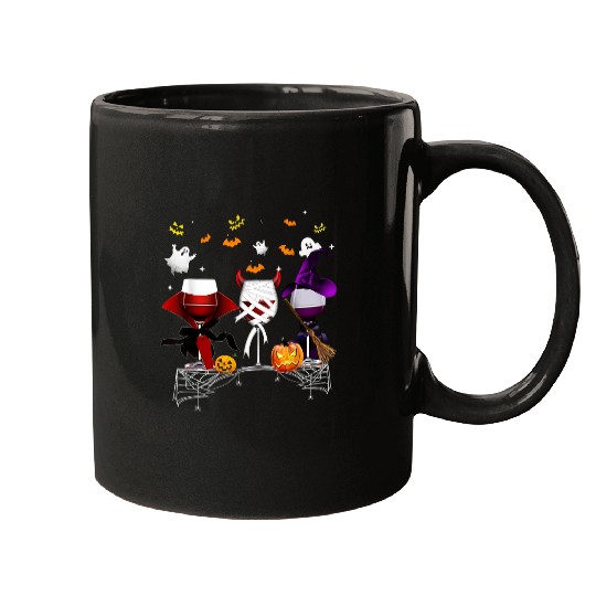 Wines Fun Halloween Costume Pumpkin Wines Witch Mummy Pumpkin 14 Mugs