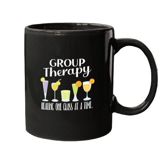 Beer Fun Group Therapy Cocktail Drinking Alcoholic Humor Mugs