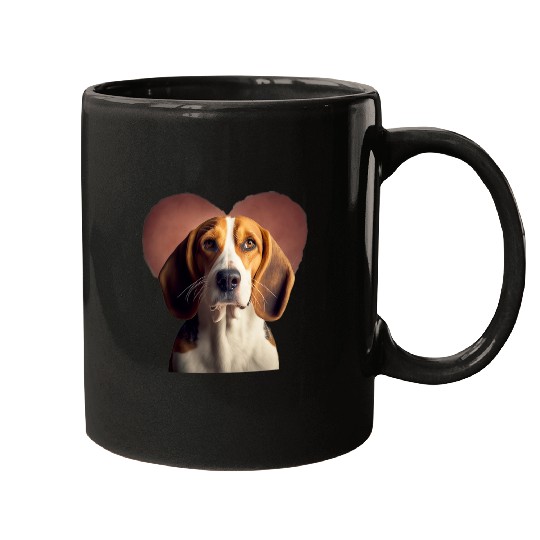 American Foxhound Valentines Day Mugs