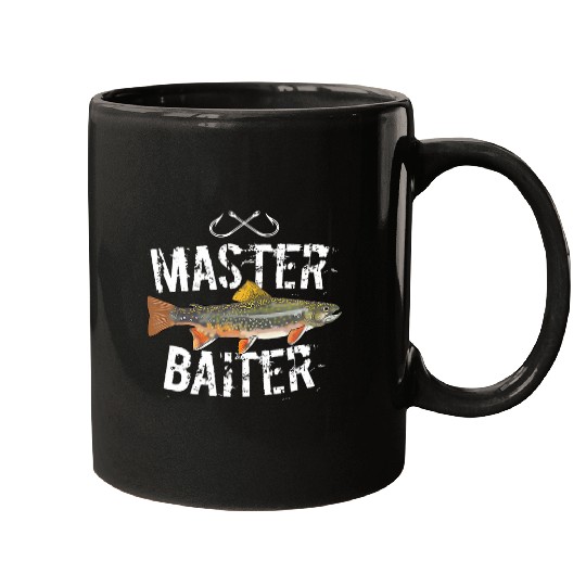 Master Baiter Brook Rout Funny Fishing Ts Men Women Mugs