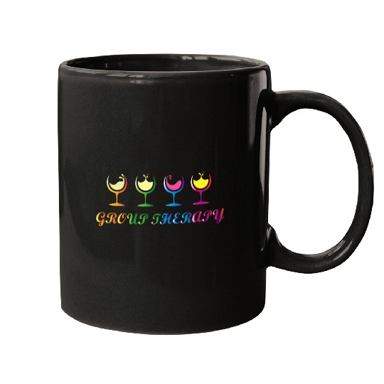 Wines Fun Group Therapy Wines Wineaholic Liquor Alcoholic Drink Mugs