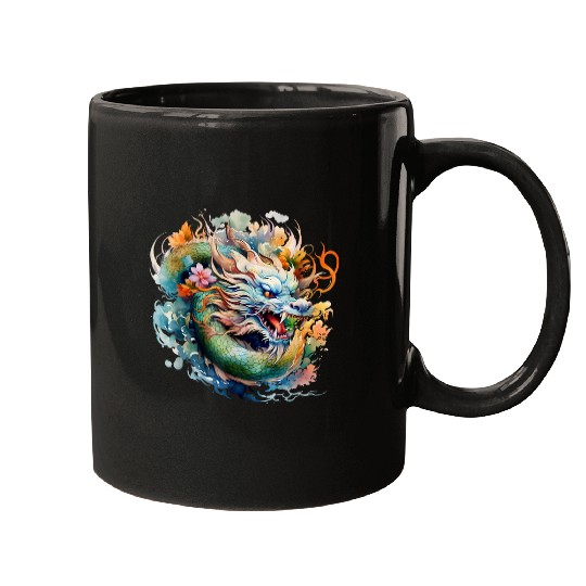 Dragon Pet High Colorful Chinese Dragon Pretty Mugs