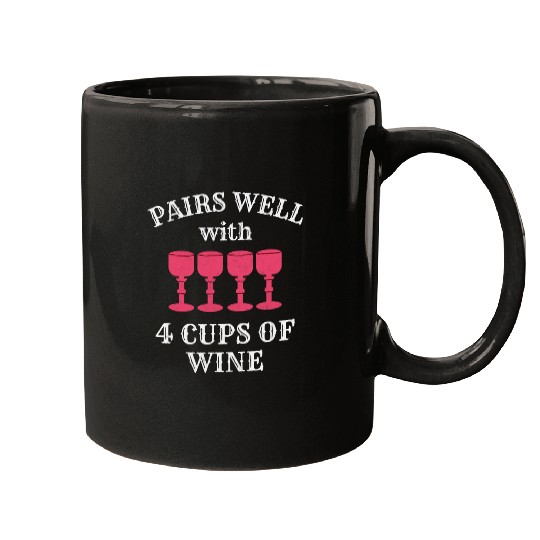 Wines Fun Happy Passover Pairs Well With 4 Cups Of Wines Matzah Pesach Mugs