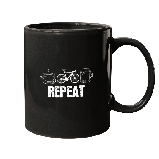Coffee Fun Bicycle Beer Cycling Lover Bike Cycle Rider Graphic Mugs