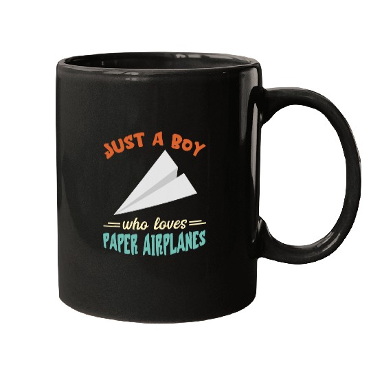 Paper Airplane Just A Boy Aircraft Paper Plane Aviation Mugs