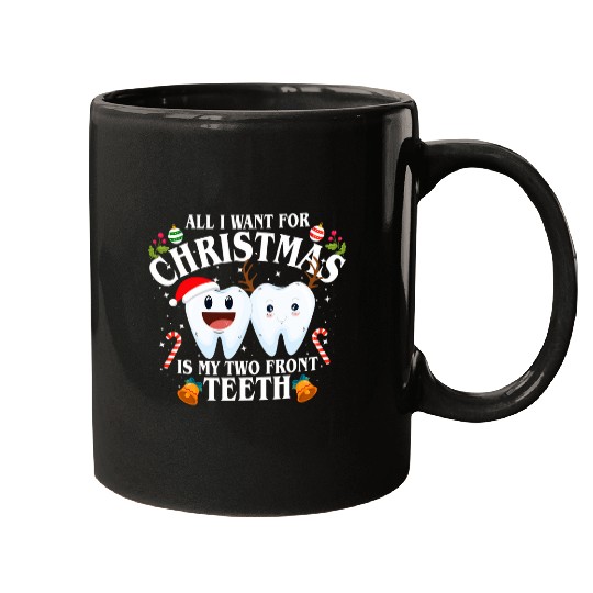 Christmas Dental Squad Santa Two Front Teeth dentists xmass 21 Mugs
