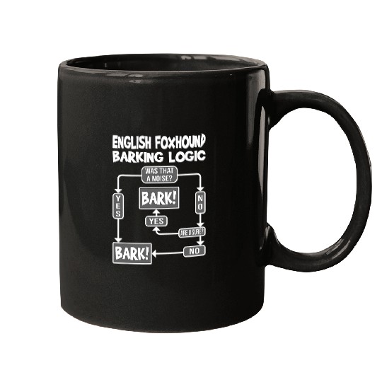 Dog Barking Logic funny dog gift Funny English Foxhound Mugs