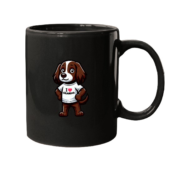English Springer Spaniel I Love Grandma Grandmother Mugs