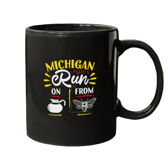 Coffee Fun Michigan Cicada Coffee Funny Michigan MI State Michigander Mugs