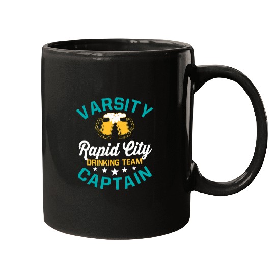 Beer Fun Rapid City Drinking Team Captain South Dakota Beer Lover SD Mugs