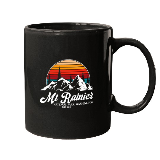 Hiking Hiker MT. Rainier National Park Hiking Vacation Hike Mugs