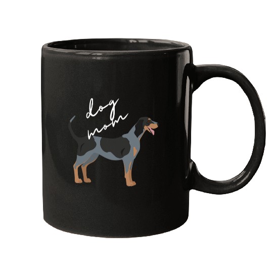 Black Gray Tan American Foxhound Dog Mom Woman Mugs
