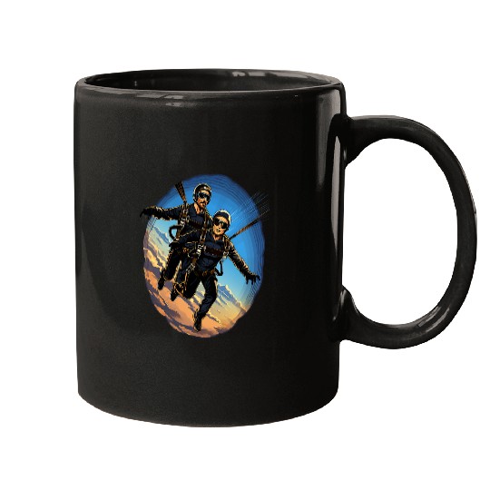 Tandem Skydiving Skydive Duo Skydivers Mugs