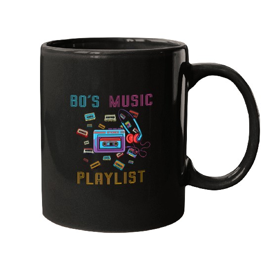 80s Music Playlist Retro Era vintages 1980 80s Baby Mugs