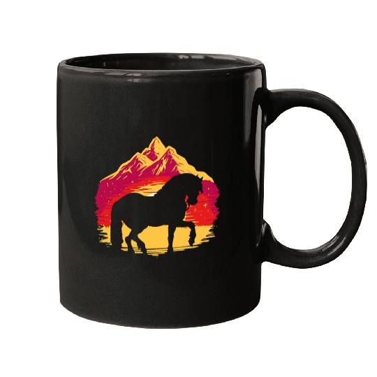 Horse Lover Arabian Horse Sunset Riding Horse Lover Equestrian Mugs