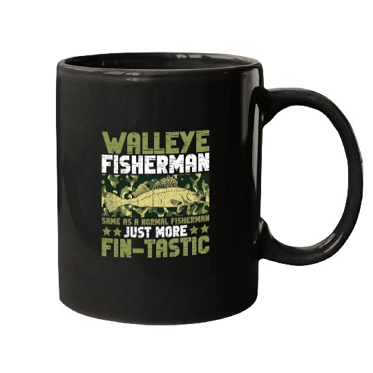 Walleye Fisherman Design For Walleye Fishing Mugs