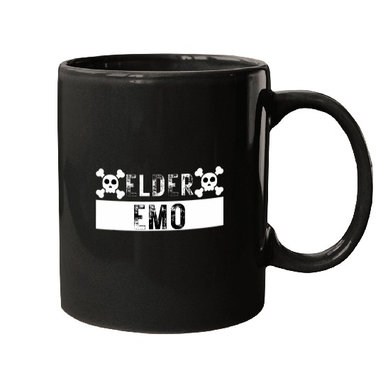 Elder Emo Funny Emo Music Fan Scene Alternative 90s Kids Pun 19 Mugs