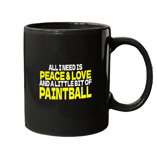 paintballs Markierer Design Gotcha Peace Love Paintball Mugs