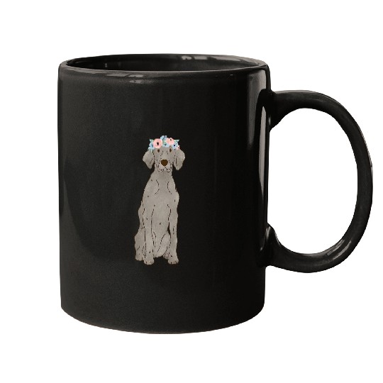 Floral Weimaraner Lovers Weimaraner Dog Mom Mugs