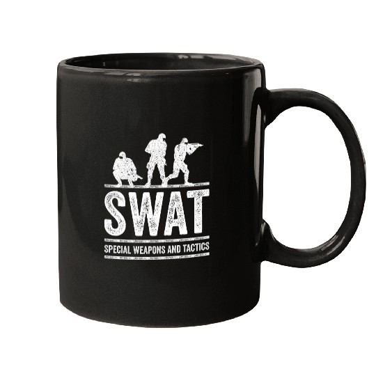 SWAT Team Outfit Special Police Tactics Mugs