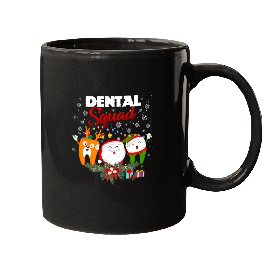 christmas dental squad hygienist dentists christmas pajama Mugs