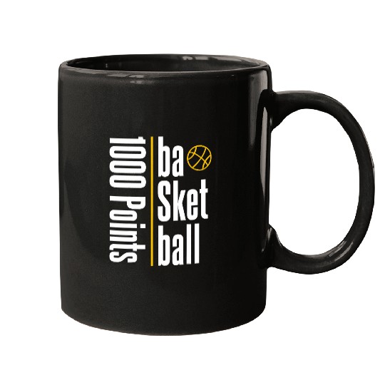 1000 Points Basketball Scorer High School Basketball Player 15 Mugs