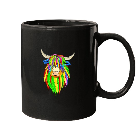 Cow Lover Womens Highland Cow Farmers Longhorn Cattle Mugs