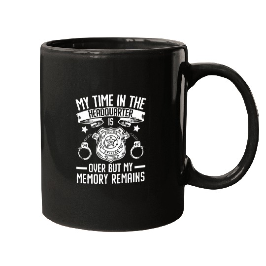 Policeman Retirement Retired Police Officer Law Enforcement 1 Mugs