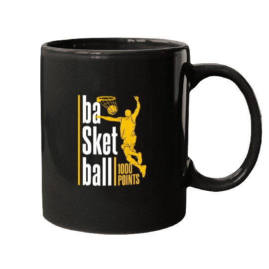 1000 Points Basketball Scorer High School Basketball Player 2 Mugs