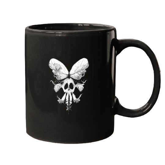 Dark Art Fairycore Butterfly Skeletons 26 Mugs