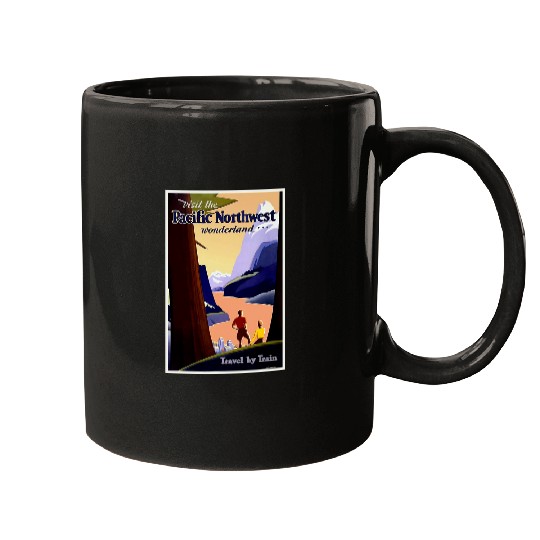 Outdoors Adventure Hiking Nature American Wilderness Mugs