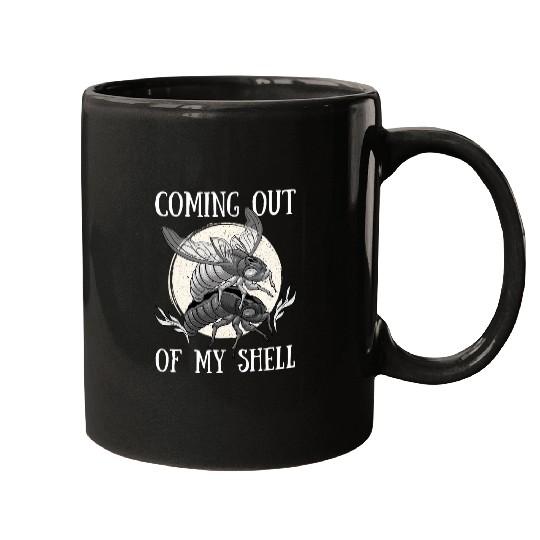 Coming Out Of My Shell Cicada Insect Bug Entomology Mugs