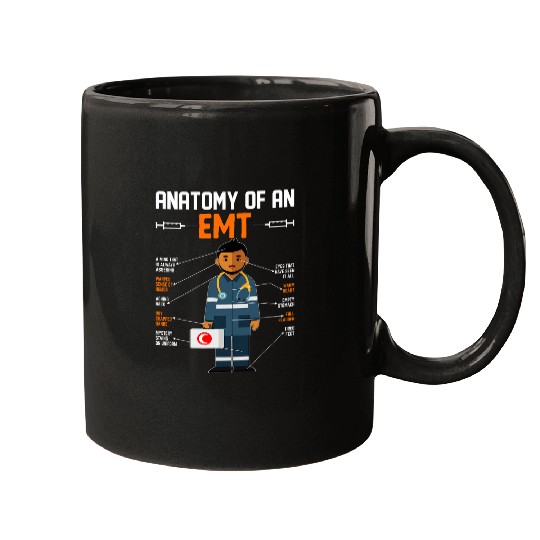 Anatomy Of An EMT Paramedic EMS Health Care Worker Mugs