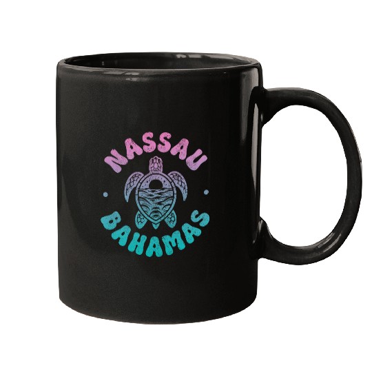 Turtle Pet Nassau Bahamas Sea Turtle Souvenir Groovy Retro 1 Mugs