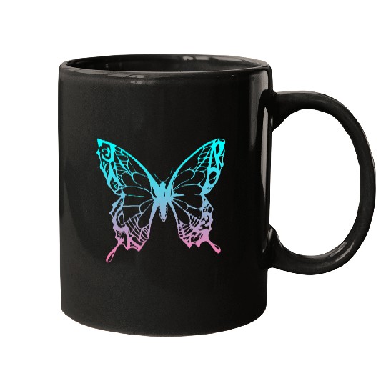 Butterfly Fairy Grunge Fairycore Aesthetic Goth 3 Mugs