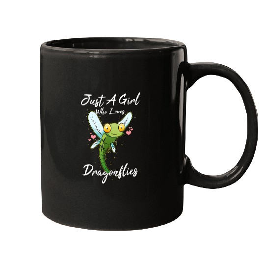 Just A Girl Who Loves Dragonflies Dragonfly 3 Mugs