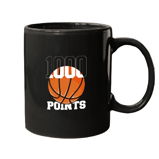 1000 Points Basketball Scorer High School Basketball Player 23 Mugs