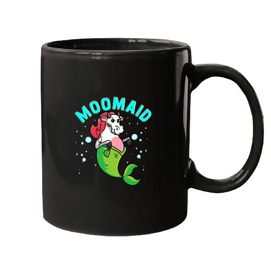 Cow Lover Cute Cow Moomaid Funny Mermaid Mugs