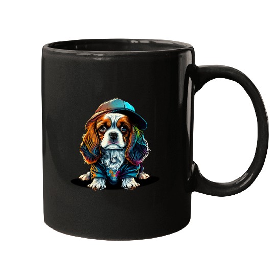 Funny Cavalier King Charles Spaniel Cute Rap Hip Hop RB Mugs
