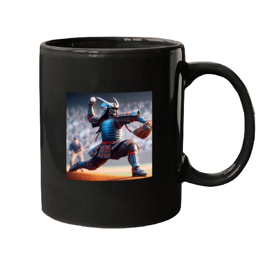 A Samurai In Full Armor Professional Baseball Pitcher Mugs