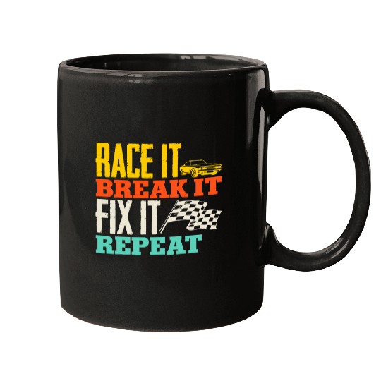Drag Racing Muscle Car vintages Race It Break It Fix It Mugs