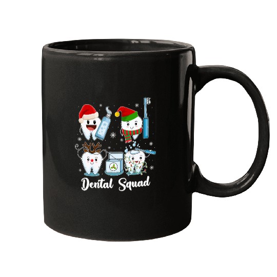 Christmas Dental Squad Funny Teeth dentists Hygienist Pajama Mugs