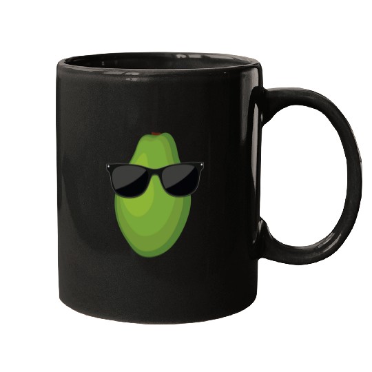 Lacrosse Gift Funny Papaya Fruit With Sunglasses Love Vegan Food Mugs