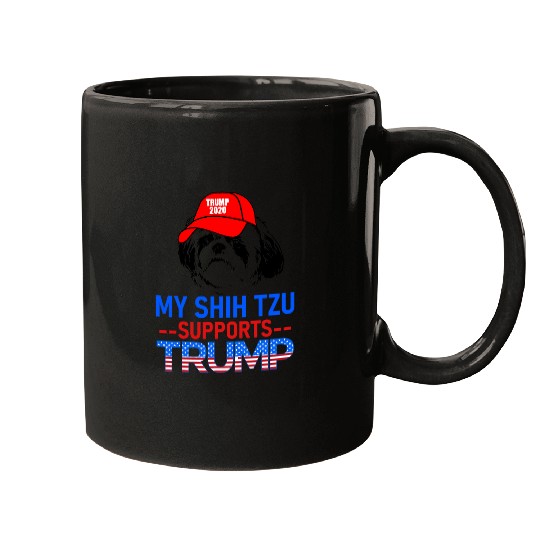 My Shih Tzu Supports Trump ReElection Trump Dog Gift Mugs