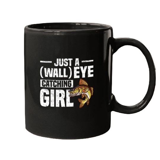 Walleye Fishing Girl Walleye Fishing Mugs