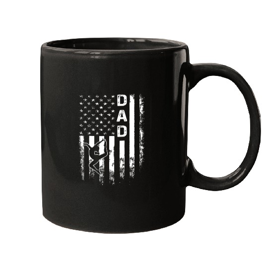 Gymnastics Dad American Flag vintages Christmas Xmas Mugs