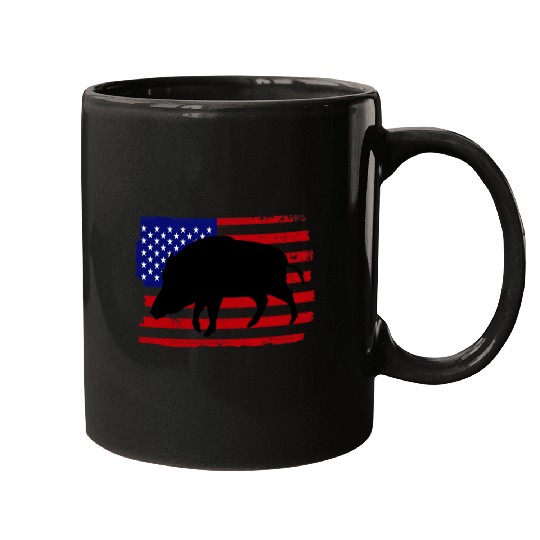Hog Removal Technician Boar Hunting Wild vintages Pig US Flag 21 Mugs