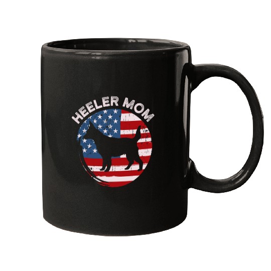 American Flag Blue Heeler Gift Red Australian Cattle Dog Pet 1 Mugs