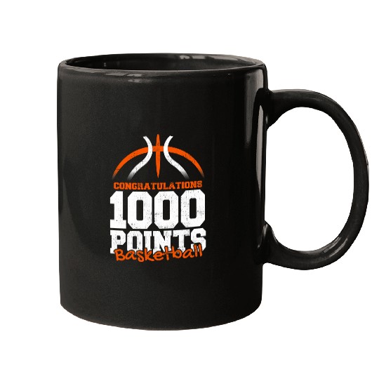 1000 Points Basketball Scorer High School Basketball Player 5 Mugs