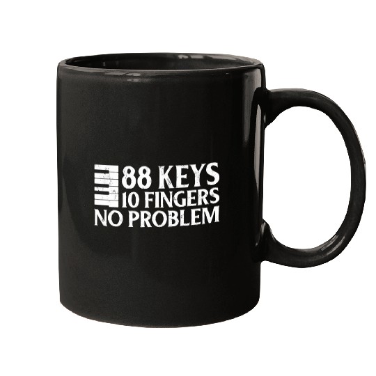 88 Keys 10 Fingers Pianist Musician Piano Keyboard Player 21 Mugs